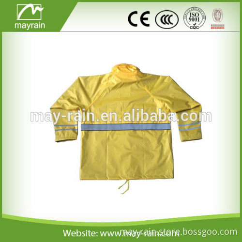 new style polyester waterproof safety reflective rain suitt